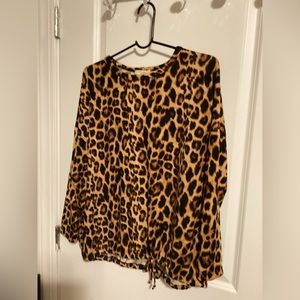 Olivia Rae Sleepwear Set Large Cheetah Print